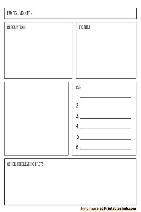 Free Printable Blank Fact Sheet Template PDF Factfile Template, Study Sheets Template, Project Layout Ideas, Whats On Your Mind Template, One Pager Design Layout, Fact File Template, Fact Sheet Template, Blank Quotes, One Pager Design