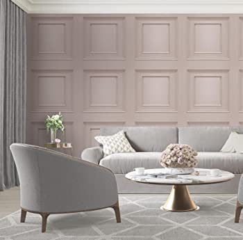 Pastel, Panel Wallpaper Living Room, Hall Panelling, Best Living Room Wallpaper, Pink Bedroom Accessories, Satin Wallpaper, Panels Bedroom, Panel Wallpaper, Wood Panelling