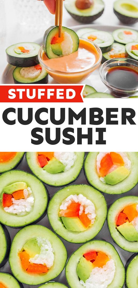 Vegetarian Sushi Recipes, Sriracha Mayo Sauce, Veggie Sushi Rolls, Cucumber Sushi Rolls, Traditional Sushi, Cucumber Sushi, Healthy Sushi, Sushi Sauce, Sushi Recipes Homemade