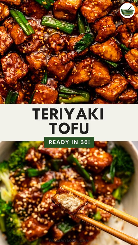 Teriyaki Tofu is made with crispy tofu tossed in a wholesome, sticky teriyaki sauce. Serve over rice with veggies for the ultimate plant-based meal. Gluten-free, grain-free option. Rice With Veggies, Tofu Recipes Healthy, Tofu Marinade, Serve Over Rice, Tofu Recipes Vegan, Teriyaki Tofu, Tofu Dishes, Crispy Tofu, Tasty Vegetarian Recipes