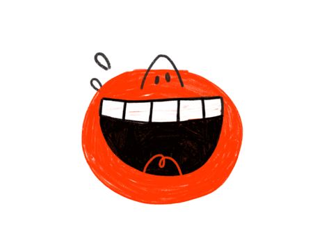 Laughing Out Loud by ✨ Lilla Bardenova ✨ Loud Graphic Design, Laugh Illustration, Laughing Illustration, Christopher Delorenzo, Comedy Logo, Logomark Design, Laughter Yoga, Dribbble Design, Laughing Out Loud