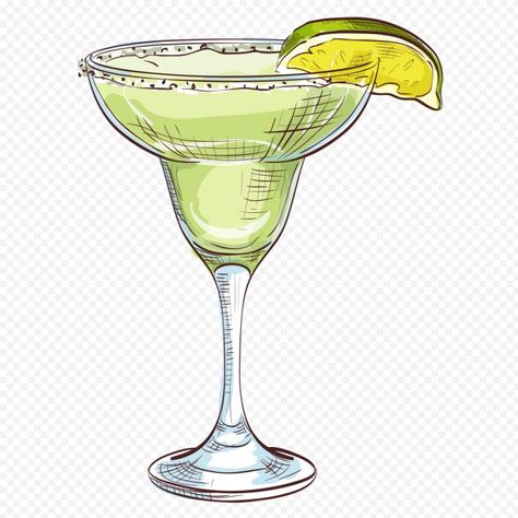 Margarita Glass Drawing, Margarita Drawing, Cocktail Doodle, Cocktail Cartoon, Martini Drawing, Cocktail Drawing, Cocktails Drawing, Drawing Transparent, Margarita Martini