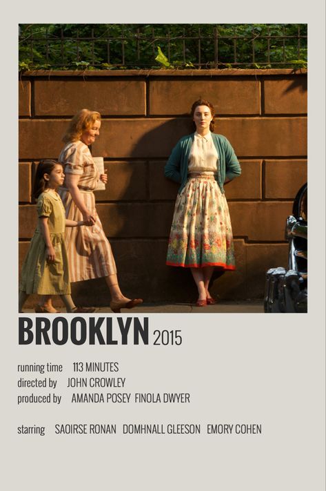 BROOKLYN (2015) #cine #película #cartel #datos Minimalistic Polaroid Poster, Brooklyn 2015, American Movies, Old Posters, Movies To Watch Teenagers, Night Film, Iconic Movie Posters, Girly Movies, Film Posters Minimalist