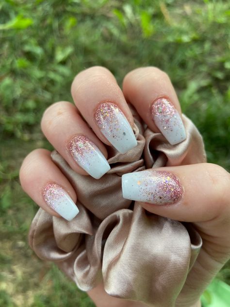 Birthday nails, rose gold, glitter, ombre, anc, white, nails, Pink, gold Nails Verlauf, Nail Art Paillette, Rose Gold Nails Glitter, Nagel Design, Pink Glitter Nails, Pink Ombre Nails, Gold Glitter Nails, White Glitter Nails, Ombre Nails Glitter