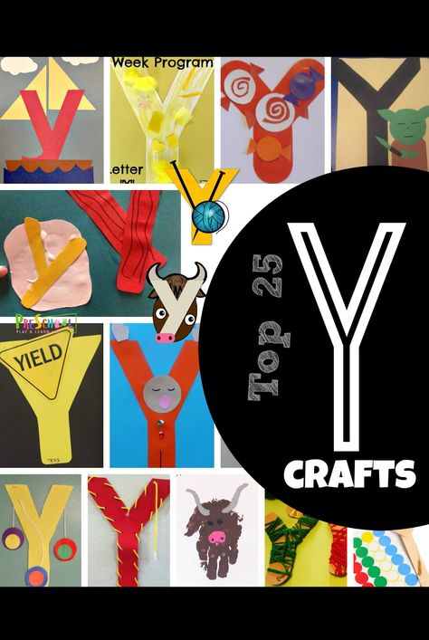 TOP 25 Letter Y Crafts - kids will have fun with these adorable crafts for kids perfect for your next letter of the week unit for toddler, preschool, kindergarten #alphabet #craftsforkids #preschool Y Activities For Preschool, Letter Y Activities For Preschool, Letter Y Activities, Letter Y Crafts, Letter I Crafts, Hand Art Projects, Preschool Letter Crafts, Alphabet Crafts Preschool, Abc Crafts