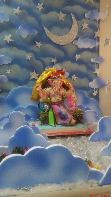 Gauri Decoration, Eco Friendly Ganpati Decoration, Ganpati Decoration Ideas, Ganesh Pooja, Ganpati Decoration Theme, Mandir Decoration, Ganesh Chaturthi Decoration, Ganapati Bappa, Ganpati Decoration At Home