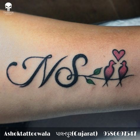 N S tattoo || N S Tattoo Letter, Ns Lover Image, Ns Letters Love, S And N Tattoo, S N Tattoo Letter Design, Swetha Name Art, N S Name Dp, Ns Tattoo Letter Design, M S Tattoo Letter