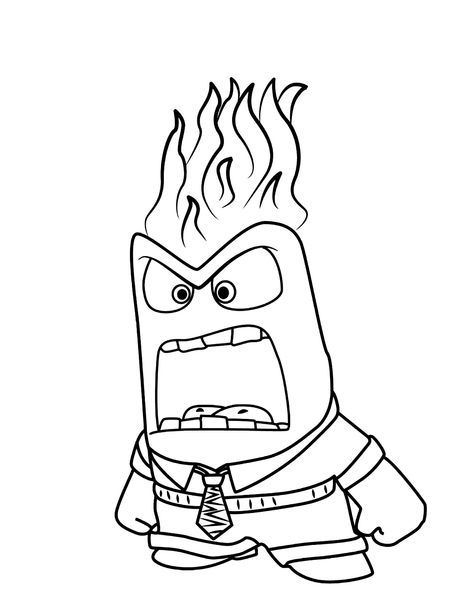 Inside Out 2 Characters Coloring Pages, Inside Out Coloring Sheets, Anger From Inside Out Drawing, Anger Inside Out Drawing, Inside Out Coloring Pages Free Printable, Inside Out 2 Anger, Anger From Inside Out, Inside Out 2 Coloring Pages, Inside Out 2 Drawing