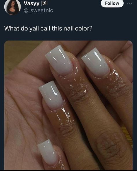 Basic Shorties Nails, Off White Nails Short, Classic Nails Black Women, Short Manicures Gel, Shortie Acrylic Nails Square, Sharp Square Nails Short, Nut Color Nails Short, White Nails Glossy, Short Simple Nails Acrylic Square