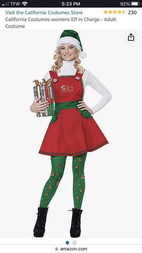 Whoville Outfits Ideas, Gingerbread Outfit, Disfraces Ideas, Christmas Elf Outfit, Christmas Elf Costume, Elf Clothes, Elf Costume, Buddy The Elf, Outfit Mujer