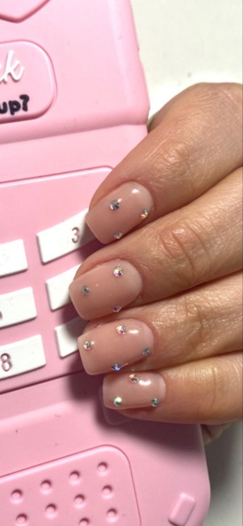 Nude Sparkly Nails, Hoco Nails, Top Nails, French Tip Nail Designs, Nude Nail Designs, Cute Nail Art Designs, Nails Design With Rhinestones, Cute Acrylic Nail Designs, Short Acrylic Nails Designs