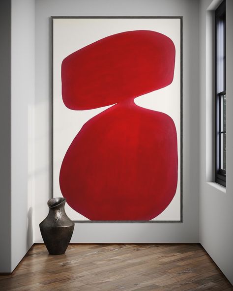 Original Abstract Painting Minimalist Abstract Painting Large Abstract Painting Mid Century Modern Art Red Painting Oversized Red Wall Art - Etsy UK Terracotta Abstract Painting, Diy Painting Abstract, Abstract Red Painting, Red Painting Ideas On Canvas, Red Color Painting, Red Painting Ideas, Modern Painting Ideas, Diy Art Canvas, Aesthetic Acrylic Painting