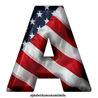 Monica Michielin Alfabetos: USA FLAG STARS AND STRIPES ALPHABET, NUMBERS AND I... Flag Alphabet, Military Party, Decorated Letters, Scrapbook Letters, Cut Out Letters, Letters Design, Flower Alphabet, Greek Alphabet, Abc 123