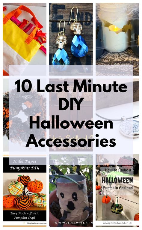 Try one of these 10 creative ideas for last minute DIY Halloween accessories to add some spooky fun and unique flair to your October celebration. Diy Halloween Accessories, Halloween Bats Diy, Halloween Accessories Diy, October Celebrations, Cheap Halloween Diy, Spooky Halloween Crafts, Diy Halloween Wreath, Pumpkin Garland, Easy Handmade