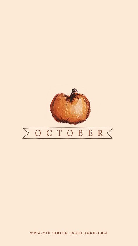 October Pumpkin Wallpaper - www.victoriabilsborough.com October Pumpkin Wallpaper, Atum Wallpaper, Cute October Wallpaper, October Lockscreen, October Background, Wallpaper October, October Aesthetic, Helloween Wallpaper, October Quotes