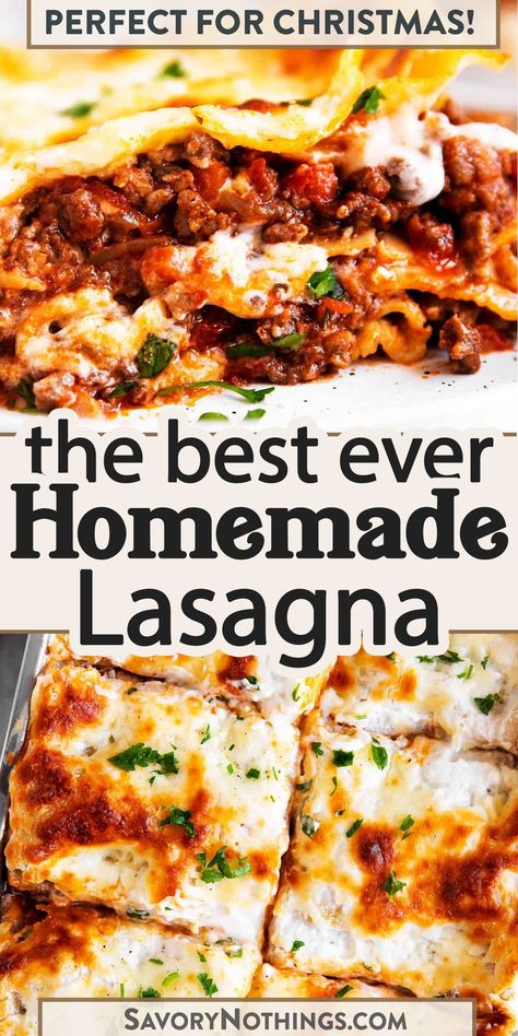 Lasagna With Cream Cheese Recipes, Tasty Lasagna Recipe, Dinners Without Pasta, Lasagna Recipe With Bashamel, The Best Lasagna Recipe, Meat Sauce Lasagna Recipe, Lasagna Ricotta Cheese, Northern Italian Lasagna, Lagsana Recipe With Ricotta Cheese