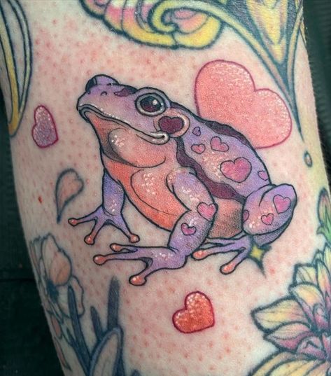 Pokemon Tattoos, Grace Tattoos, Pokemon World, Cute Animal Tattoos, Stunning Tattoos, Green Tattoos, Frog Tattoo, Tattoo Apprenticeship, Pink Tattoo