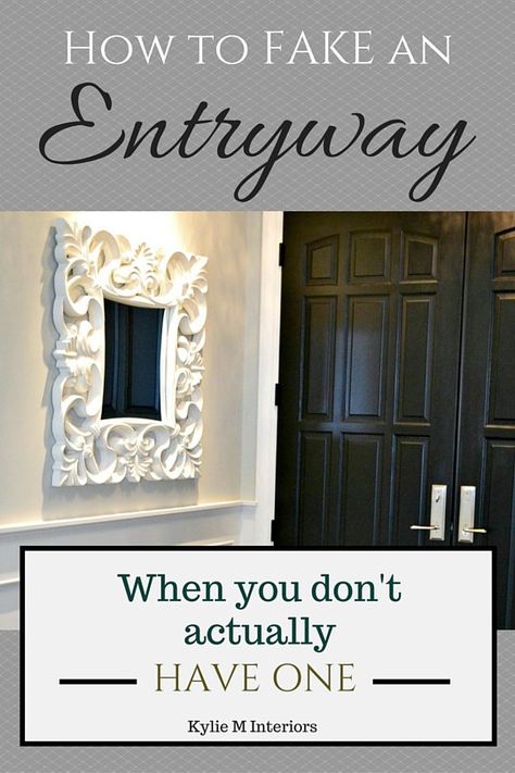 5 Ideas for how to make an entryway with storage when you don't have one (it opens RIGHT up to the living room or dining room). Kylie M Interiors E-Design and Consulting #kylieminteriors #edesign #onlineconsulting #colorconsulting #entryway #decoratingideas #decoratingblog Fake Entryway, Small House Remodel Before And After, Entryway With Storage, Make An Entryway, Basement Remodeling Before And After, Before And After Renovation, Small House Remodel, Cloak Room, Creating An Entryway