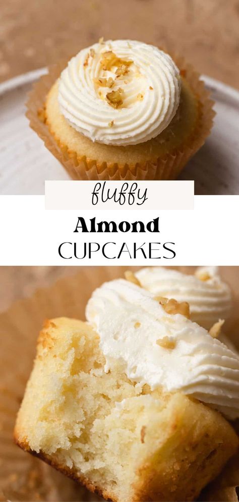 Almond Buttercream Frosting, Almond Frosting, Almond Buttercream, Almond Cupcakes, American Buttercream, Almond Extract, Cupcake Flavors, Almond Flavor, Almond Cream