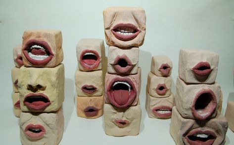 Mouth Sculpture, Grotesque Art, Teeth Art, Broken Doll, Shadow Puppets, Creepy Dolls, Peg Dolls, Bottle Art, Conceptual Art