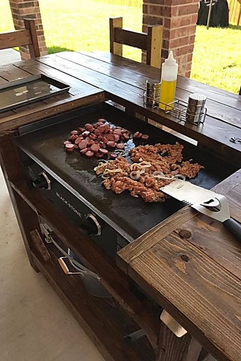 Outdoor Electric Grills - Amazon.com, everyone's favorite online store. Visit to buy everything you love immediately. Diy Patio Table, Outdoor Kitchen Decor, Bbq Island, Enclosed Patio, Blackstone Griddle, Built In Grill, Diy Outdoor Kitchen, Patio Bar, Outdoor Bbq