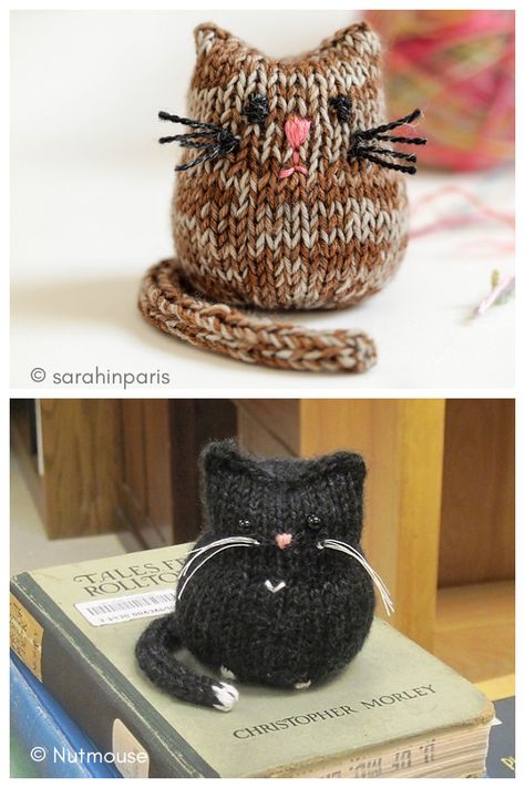 Tiny Window Cat Free Knitting Pattern Tiny Window, Knitting Projects Free, Small Knitting Projects, Circular Knitting Machine, Easy Knitting Projects, Knitted Items, Animal Knitting Patterns, Knitting Machine Projects, Knitting Machine Patterns