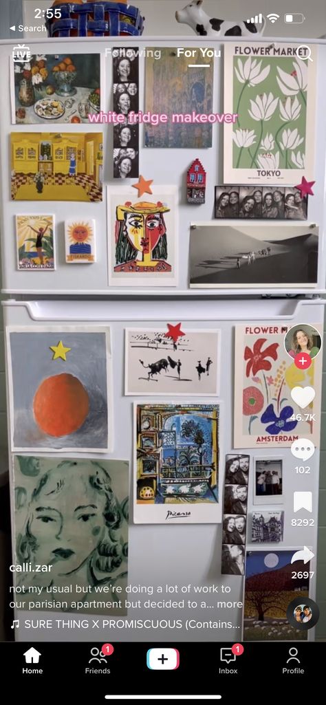 Fridge Layout, Fridge Makeover, Collage Layout, Melbourne Apartment, White Fridges, 70s Home, 70s Home Decor, London Flat, Dope Makeup