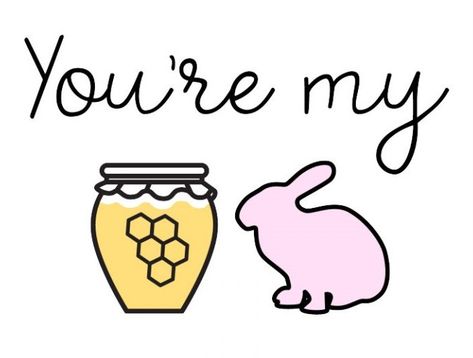 Happy Anniversary! You're my honey bunny! (08/14/19) #Love Kawaii, Relationship Drawings, Hang Tag Design, Hunny Bunny, My Honey, Cutest Cat, Honey Bunny, Fashion Diy, Tag Design