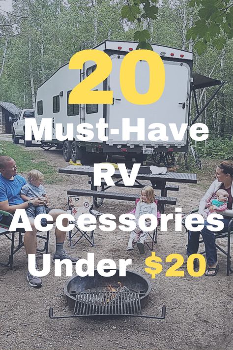 Rv Camper Must Haves, Rv Camping Hacks Outdoor Ideas, First Time Rv Camping Tips, Camping Needs For Camper, Packing A Travel Trailer, Trailer Hacks Diy Rv Camping, Rv Gadgets Travel Trailers, Must Have Camper Accessories, Rv Camping Tips And Tricks