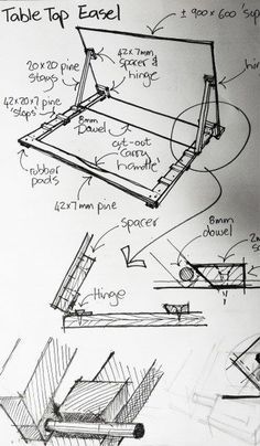 Home Art Studios, Table Top Easel, Drawing Desk, Art Studio Space, Art Studio Room, Art Studio Organization, Artist Easel, Art Studio Design, Drafting Table