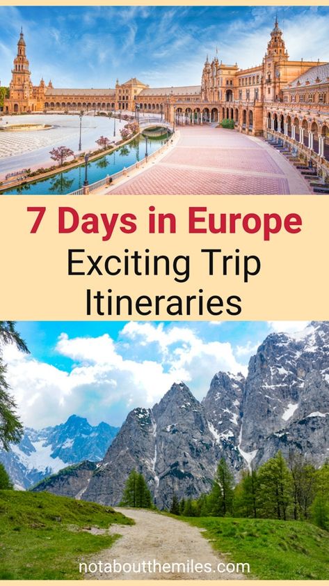 7 Days in Europe: 25 Exciting Itineraries for Your One Week Europe Trip! - It's Not About the Miles 7 Day European Itinerary, European Itineraries, Europe Bucket List, Europe Trip Itinerary, Europe Itineraries, Netherlands Travel, Europe Tours, Anniversary Trips, Travel Locations