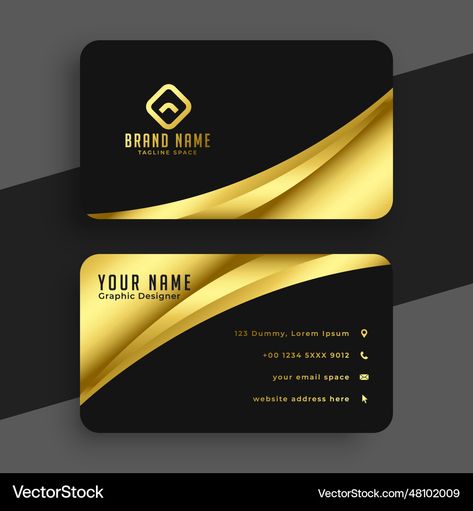 Black Credit Card Luxury, Visiting Card Psd Free Download, Black Visiting Cards Design, Black And Gold Business Card Design, Black And Gold Visiting Card, Visiting Card, Visiting Cards, Business Card Template, Card Template