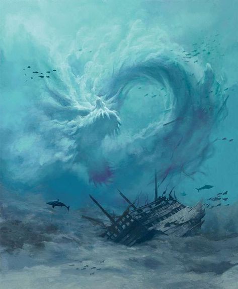 5e Monsters, Ocean Monsters, Mythical Sea Creatures, Monster Names, Fantasy Beasts, Underwater Creatures, Sea Monsters, Monster Art, Medieval Fantasy