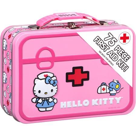 Hello Kitty First Aid Kit, 75 pc First Aid For Kids, Hello Kitty Car, Hunting Supplies, Car Salesman, Kitty Clothes, 3d Printing Pen, Cute School Supplies, Ghost Hunting, Hello Kitty Items