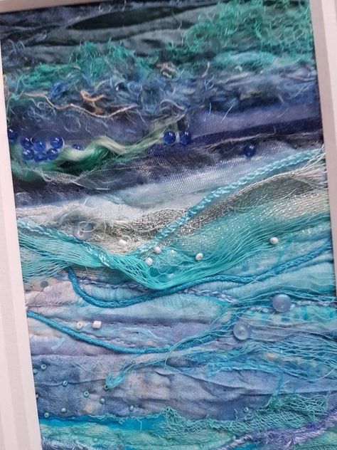 Fabric Seascapes, Sewn Art, Nature Textiles, Mind Map Art, Quilt Collage, Advanced Higher Art, Textiles Gcse, Textile Artwork, Gcse Textiles