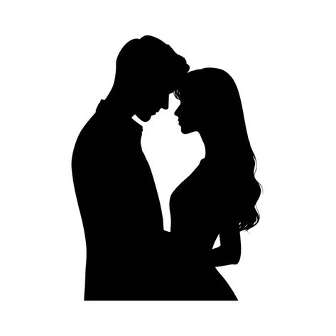 Vector vector romantic couple silhouette | Premium Vector #Freepik #vector Love Silhouette Art, Silhouette Art People, Wedding Silhouette Couple, Silhouette Couples, Smart Ads, Silhouette Of Couple, Man And Woman Silhouette, Couple Vector, Wedding Couple Cartoon