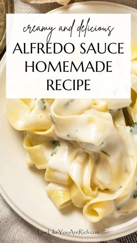 This Alfredo Sauce Homemade Recipe makes creamy and delicious Alfredo. If making homemade Alfredo sauce is intimidating, don’t let it be. I used to be nervous about making homemade Alfredo because I thought it was easy to mess up. As it turns out, this recipe is easy. All you have to do is add ingredients slowly and whisk them together in a saucepan. Alfredo Sauce Homemade, Best Alfredo Sauce Recipe, Alfredo Sauce Easy, Alfredo Sauce Recipe Easy, Make Alfredo Sauce, Alfredo Sauce Recipe Homemade, Homemade Alfredo, Alfredo Sauce Recipe, Homemade Alfredo Sauce