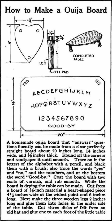 How To Make A Ouija Board How To Make A Ouija Board, Diy Ouija Board, Wiccan Crafts, Spirit Board, Wiccan Spell Book, Book Of Shadow, Ouija Board, Wiccan Spells, Popular Science