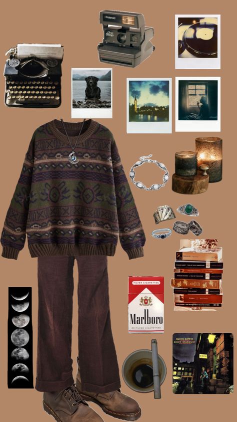 remus lupin mood board outfit inspo fall outfit inspo tortured poet aesthetic Remus Lupin Clothing Aesthetic, Poet Aesthetic Clothes, English Literature Aesthetic Outfit, Remus Outfit Aesthetic, Remus Lupin Wardrobe, Fem Remus Lupin Outfits, Reader Outfit Aesthetic, Ron Weasley Outfits, Remus Lupin Aesthetic Outfits