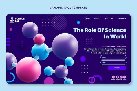 High School Science Experiments, Science Template, Website Layout Template, Shop Banner Design, Web Design Examples, Science Laboratory, Ui Design Website, High School Science, Science Themes