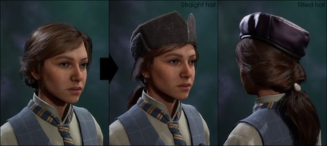 Hat-friendly Hairstyles at Hogwarts Legacy Nexus - Mods and community Hogwarts Legacy Clothing, Hogwarts Legacy Mods, Hogwarts Legacy Outfits, Harry Potter Hairstyles, Fantasy Party, Hogwarts Legacy, Black Tree, Games Images, Your Hairstyle