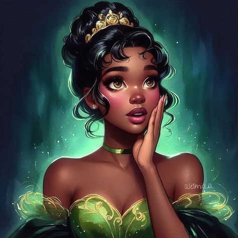 😱 #ai #ia #bingimagecreator | Instagram Yellow Cartoon Characters, Black Disney Princess, Tiana Disney, Yellow Cartoon, Princesa Tiana, Animation Disney, Disney Princess Artwork, Disney Princess Fan Art, Disney Nerd