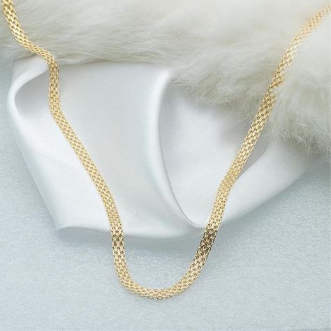 Solid 14k Yellow Gold Bismark Chain Necklace 5.7mm Reflexions Bismark Mesh Necklace . . . #mesh #meshnecklace #meshchain #goldchain #goldnecklace #14kgold #luxurygift #greatgiftideas #eddajewelry Mesh Necklace, Solid Gold Necklace, Jewelry Lookbook, Mom Necklace, Fine Jewellery Necklace, Necklace Chain, Layered Necklaces, Girlfriend Gifts, Gold Chain