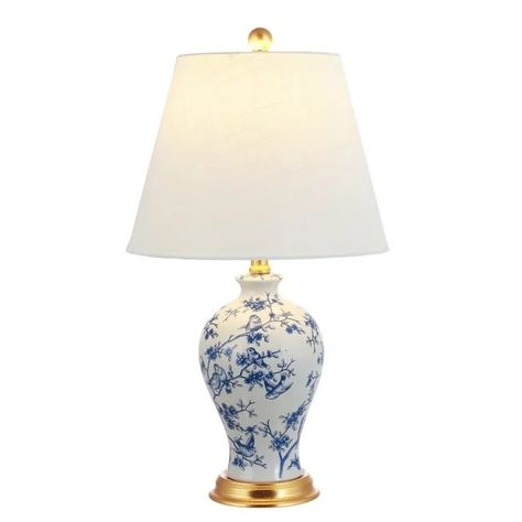 10 Home Essentials for Bringing a Bit of Bridgerton Into Your Bedroom Chinoiserie Table, Decorative Ceramics, Ginger Jar Lamp, Painted Florals, Classic Cottage, Nightstand Lamp, Lamp For Bedroom, Led Table, Jar Lamp