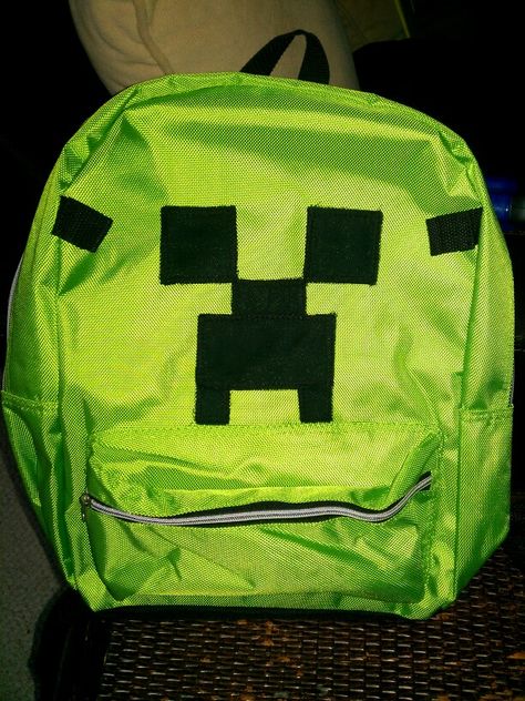 Custom made Creeper backpack for a Minecraft gamer Creeper Backpack, Minecraft Clothes, Minecraft Backpack, Minecraft Outfits, Scene Accessories, Anna Camp, Silly Clothes, 2010s Nostalgia, Digital Closet