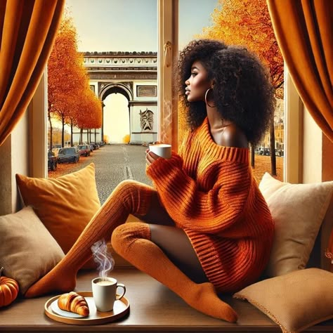 Black Women Art Curvy, Curly Big Hair, Colour Outfit, Spiritual Care, Afro Beauty, Drink Art, Black Woman Artwork, Woman Artwork, Urban Beauty