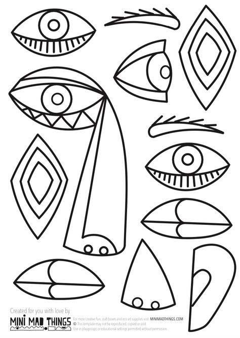 Picasso For Preschoolers, Picasso Crafts For Kids, Picasso Kids Art Projects, 3rd Grade Arts And Crafts, Picasso Art Projects For Kids, Picasso For Kids, Art Classroom Ideas, Shape Project, Picasso Faces