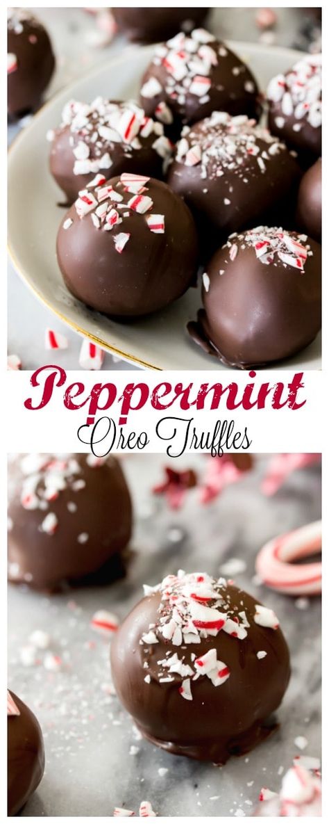 Peppermint Oreo Truffles, Oreo Cake Pops, Oreo Truffles Recipe, Oreo Truffles, Truffle Recipe, Oreo Dessert, S'mores, Oreo Cheesecake, Köstliche Desserts