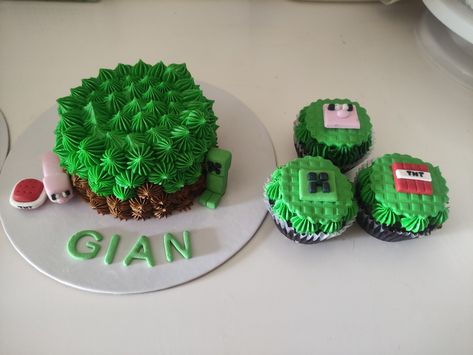 Minecraft Bento, Cake Minecraft, Minecraft Cake, Bento Cake, Minecraft Birthday, Minecraft, Cupcake, Cake, Birthday