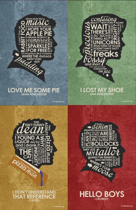 SuperNatural Inspired Quote Poster Set #supernatural #dean #sam #castiel #crowley Quotes Supernatural, Film Memes, Sam E Dean Winchester, Sam Supernatural, Supernatural Bloopers, Supernatural Tattoo, Bobby Singer, Supernatural Imagines, Supernatural Wallpaper